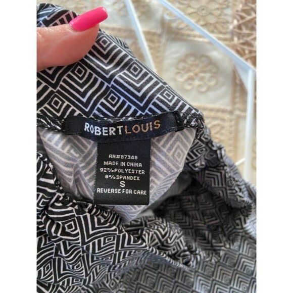 Black and White Geo Robert Louis Skirt (Small) - Picture 3 of 3